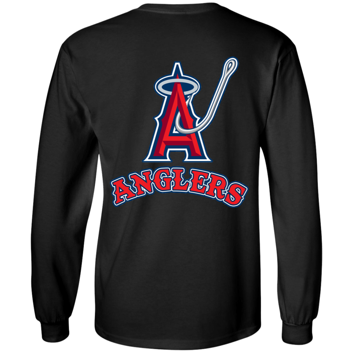 ArtichokeUSA Custom Design. Anglers. Southern California Sports Fishing. Los Angeles Angels Parody. Youth LS T-Shirt
