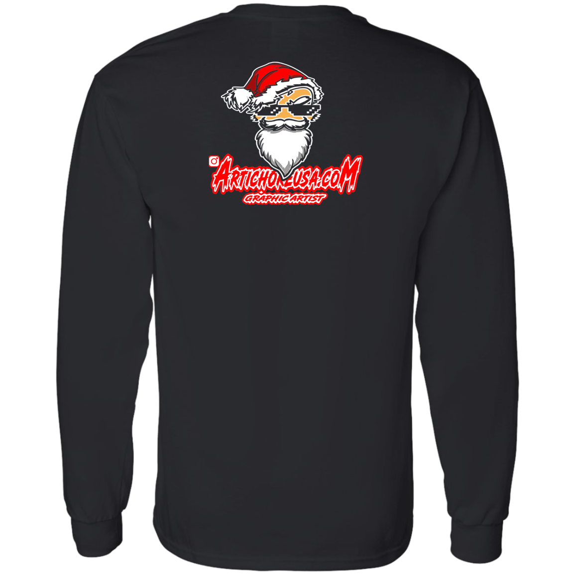 ArtichokeUSA Custom Design. Merry Kiss My Ass. LS T-Shirt 5.3 oz.