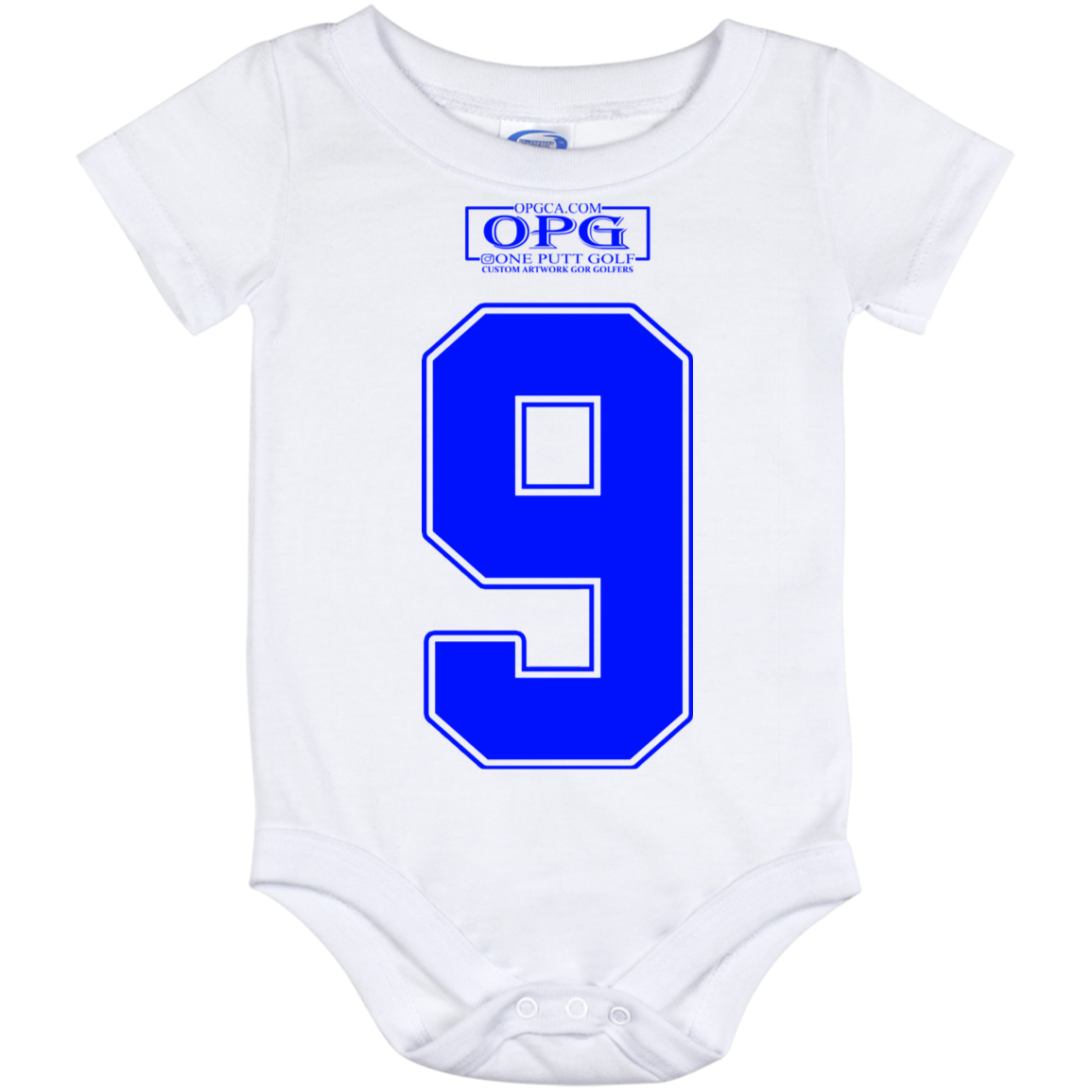 OPG Custom Design #17. Back 9. Baby Onesie 12 Month