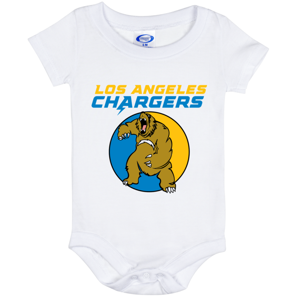 ArtichokeUSA Custom Design. Los Angeles Chargers Fan Art. Baby Onesie 6 Month