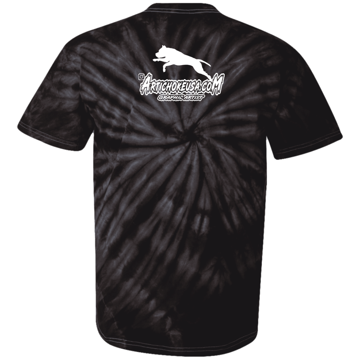 ArtichokeUSA Custom Design. Ruffing the Passer. Pitbull Edition. Male Version. Youth Tie Dye T-Shirt