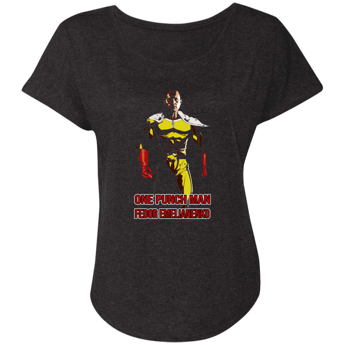 ArtichokeUSA Custom Design. One Punch Fedor. Fedor Emelianenko/One Punch Man Fan Art. Ladies' Triblend Dolman Sleeve