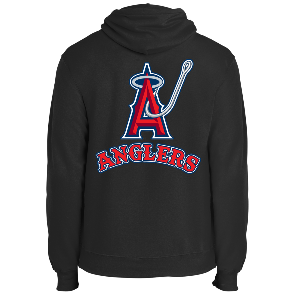ArtichokeUSA Custom Design. Anglers. Southern California Sports Fishing. Los Angeles Angels Parody. Fleece Pullover Hoodie