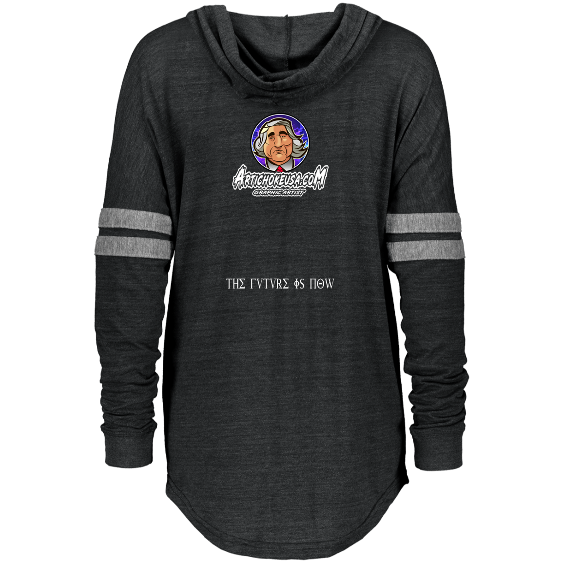 ArtichokeUSA Custom Design. Michio Kaku Fan Art. Ladies' Hooded Low Key Pullover