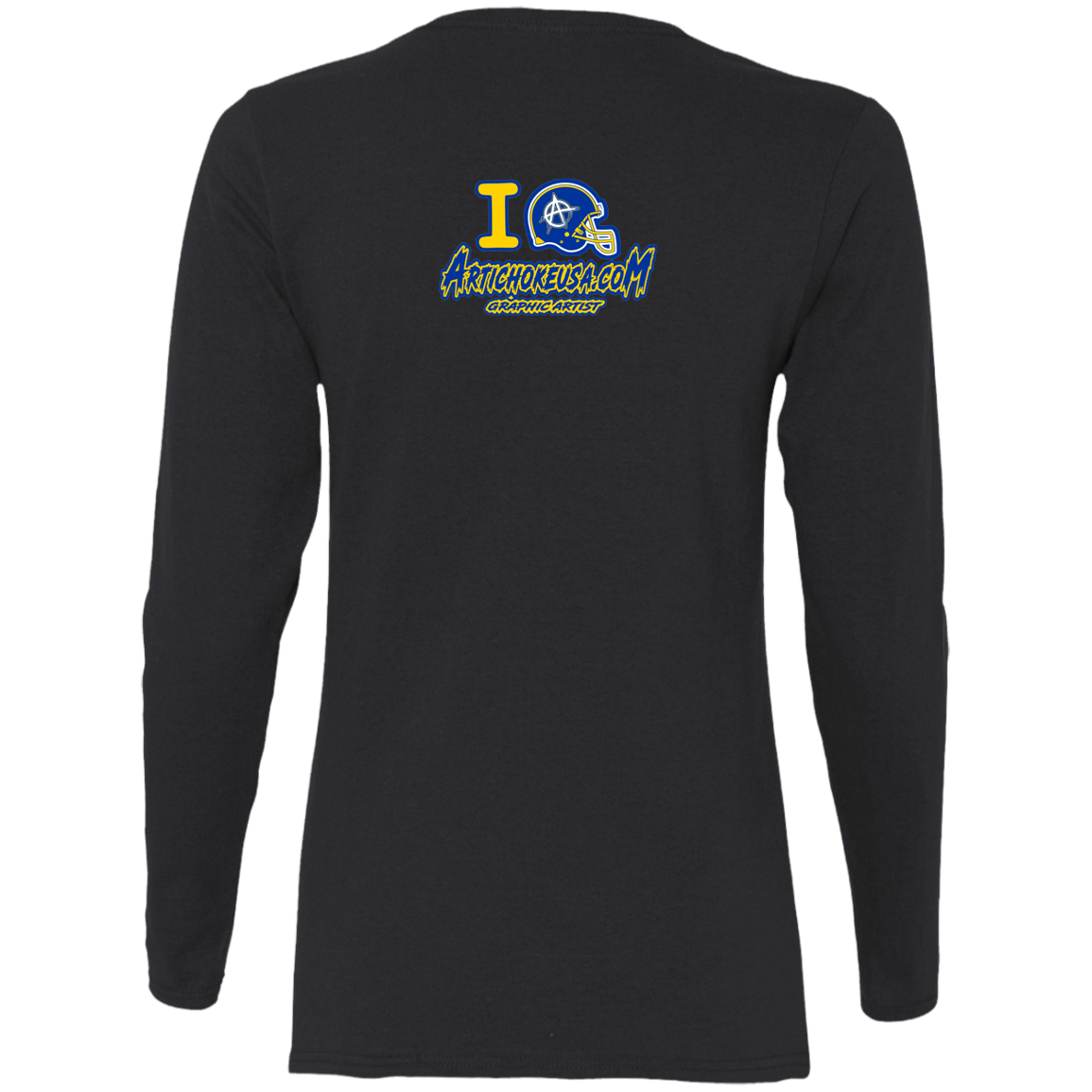 ArtichokeUSA Custom Design. Los Ramgeles. Fan Art. Ladies' Cotton LS T-Shirt