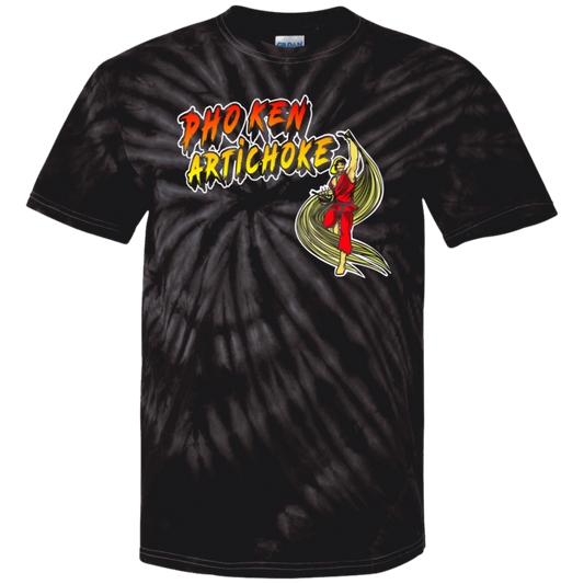 ArtichokeUSA Custom Design. Pho Ken Artichoke. Street Fighter Parody. Gaming. Youth Tie Dye T-Shirt
