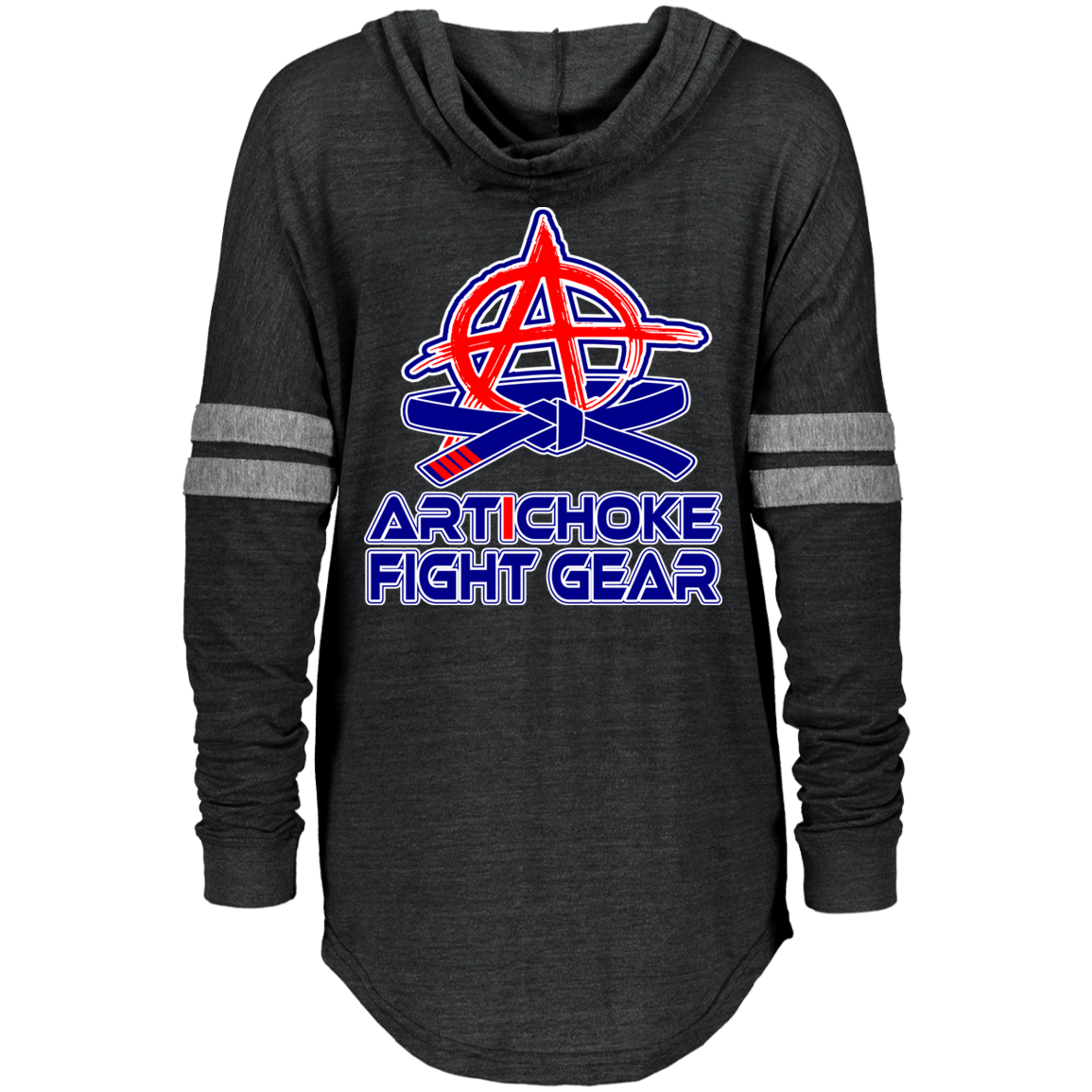 Artichoke Fight Gear Custom Design #2. BJJ MLB Parody v1. Ladies Low Key Hoodie