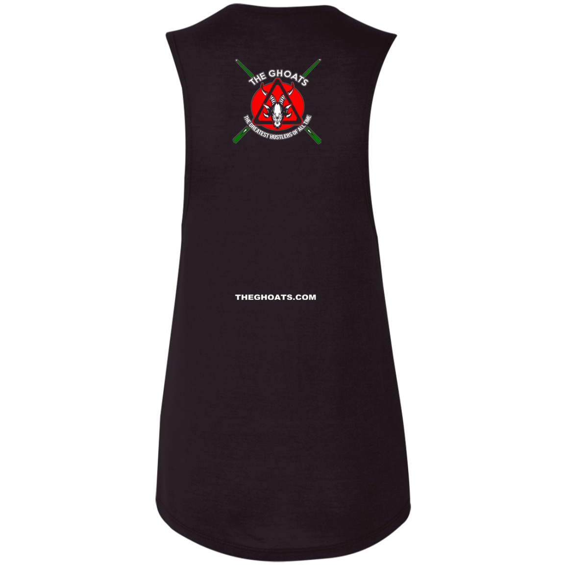 The GHOATS Custom Design #21. No Mames Billar. (Spanish Translation: You've got to be kidding. Pool). Ladies' Flowy Muscle Tank