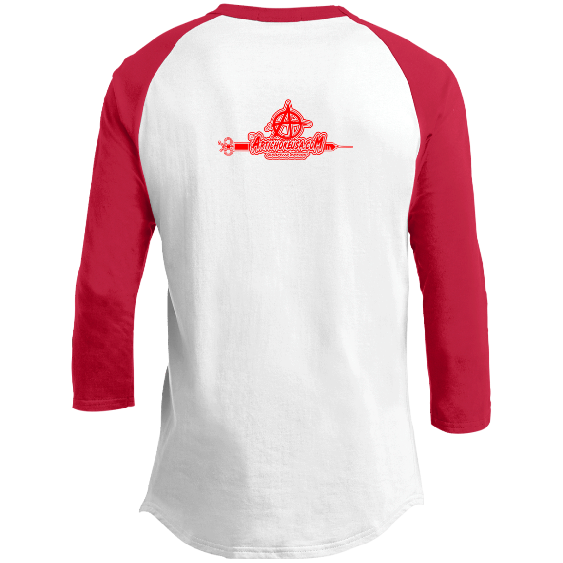 ArtichokeUSA Custom Design. Vaccinated AF (and fine). Youth 3/4 Raglan Sleeve Shirt