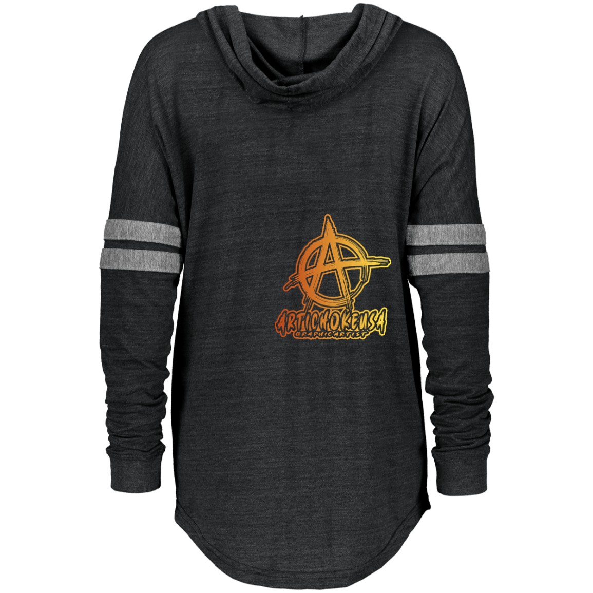 ArtichokeUSA Custom Design. Pitfall Game. Activision Parody. Ladies Hooded Low Key Pullover