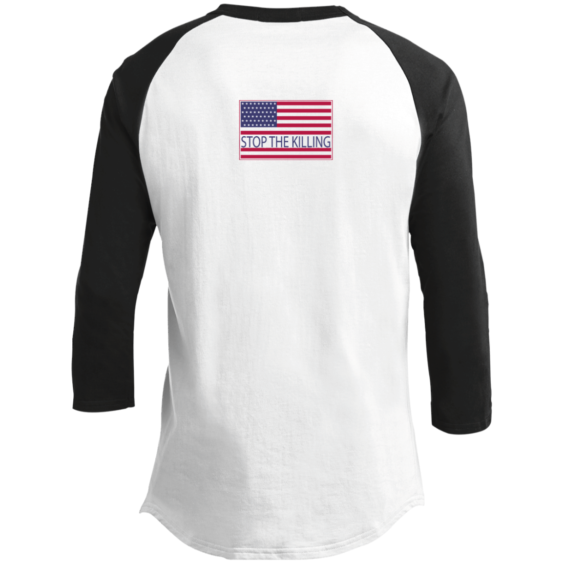 ArtichokeUSA Custom Design. TRIGGERED. STRESSED. Stop the Killing. Youth 3/4 Raglan Sleeve Shirt