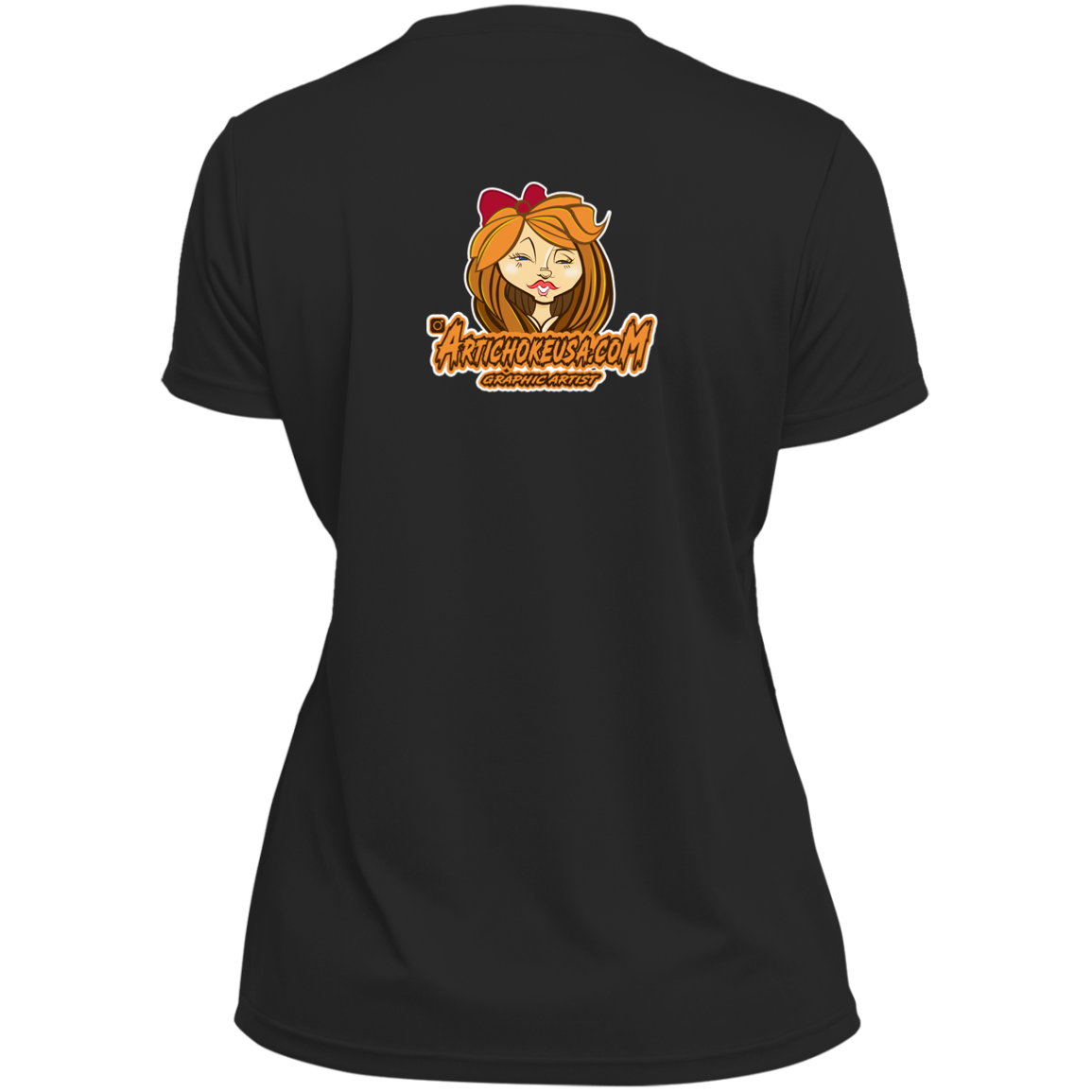 ZZ#21 Characters and Fonts. Aubrey. A show case of my characters and font styles. Ladies’ Moisture-Wicking V-Neck Tee