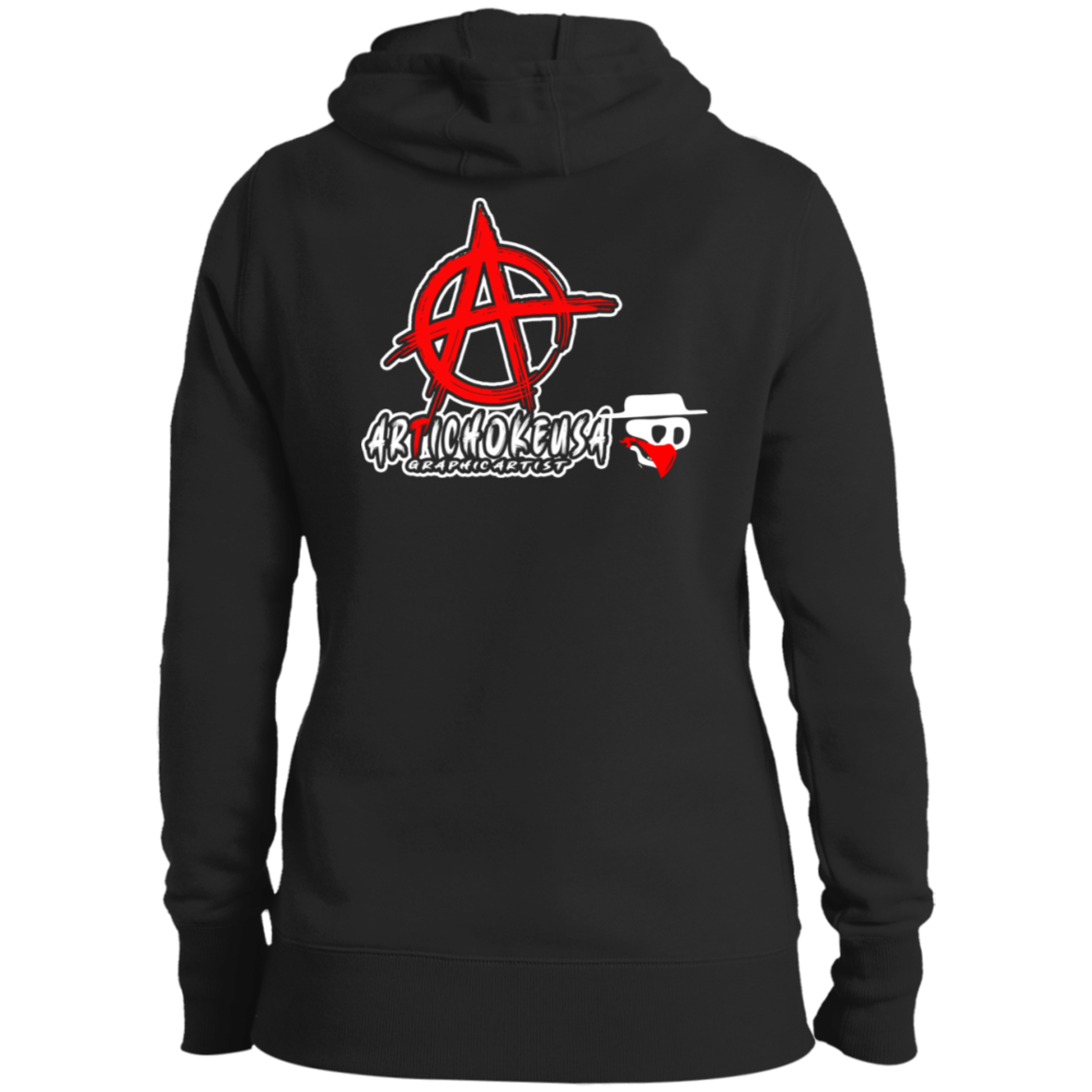 ArtichokeUSA Custom Design. Social Distancing. Social Distortion Parody. Ladies' Soft Style Hoodie