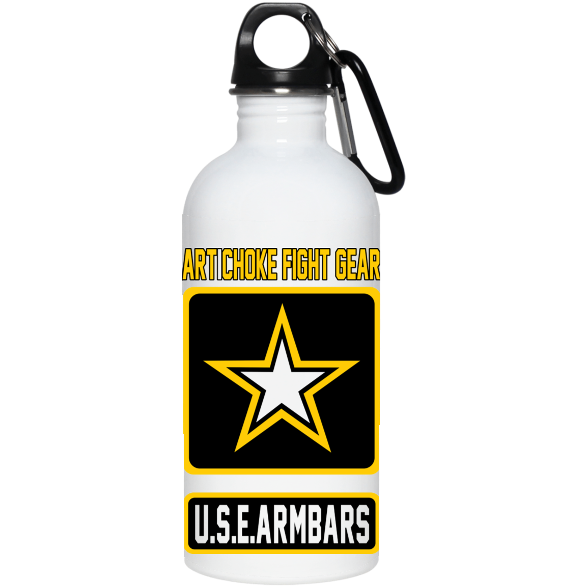 Artichoke Fight Gear Custom Design #2. USE ARMBARS. 20 oz. Stainless Steel Water Bottle