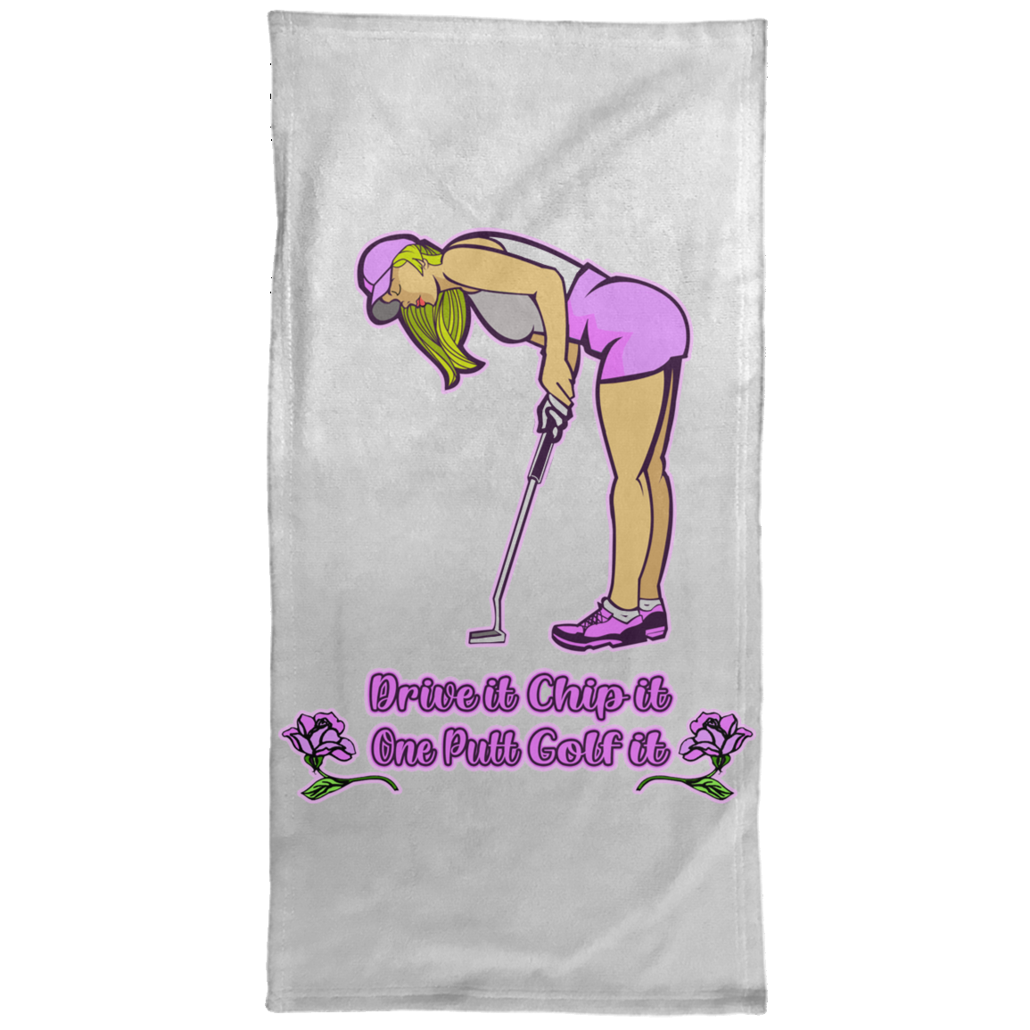 OPG Custom Design #13. Drive it. Chip it. One Putt Golf it. Towel - 15x30