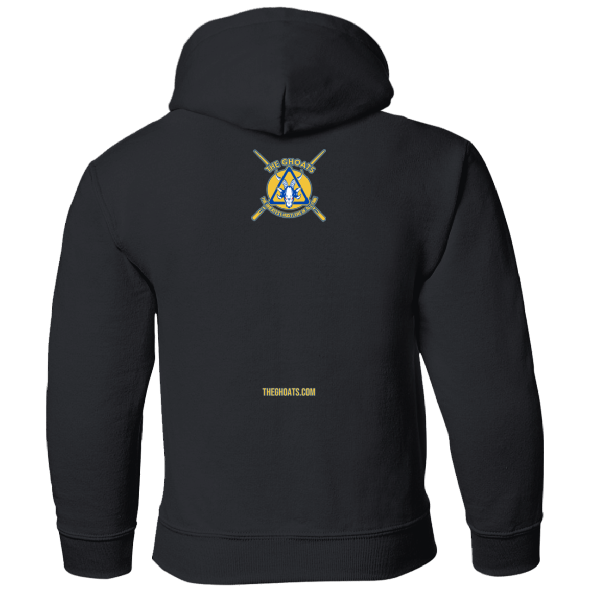 The GHOATS Custom Design. #12 GOLDEN STATE HUSTLERS. Youth Pullover Hoodie