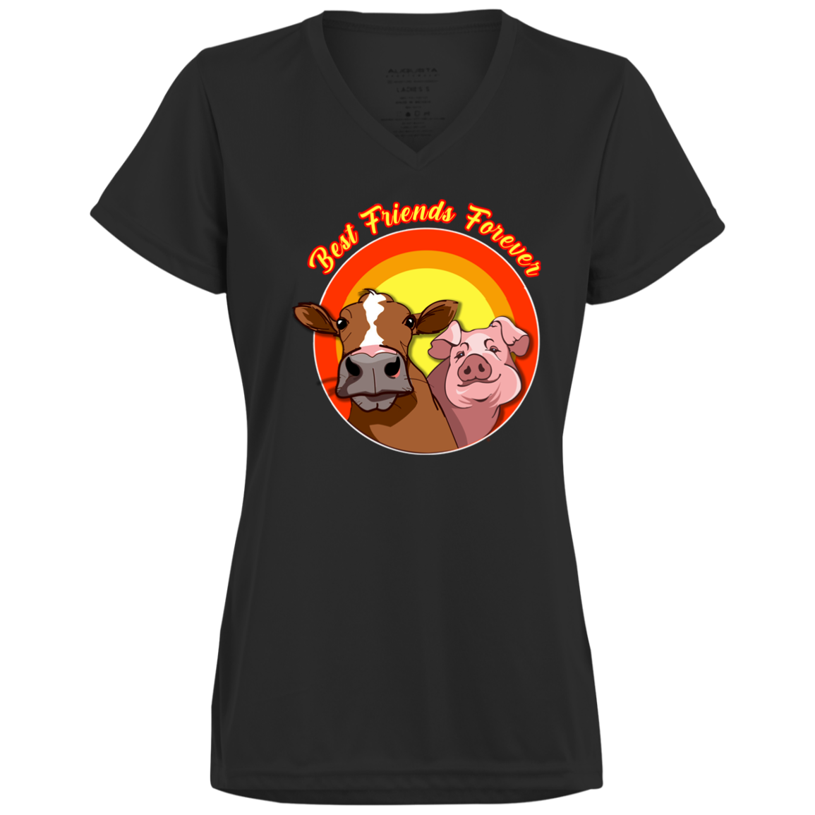 ArtichokeUSA Custom Design. Best Friends Forever. Bacon Cheese Burger. Ladies’ Moisture-Wicking V-Neck Tee