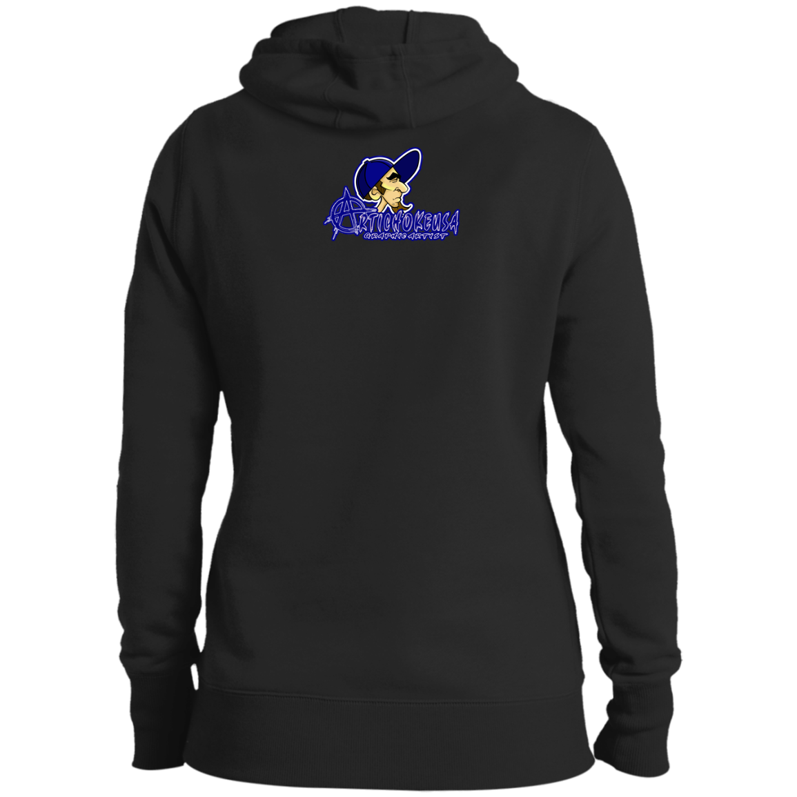 ZZ#20 ArtichokeUSA Characters and Fonts. "Clem" Let’s Create Your Own Design Today. Ladies' Pullover Hooded Sweatshirt