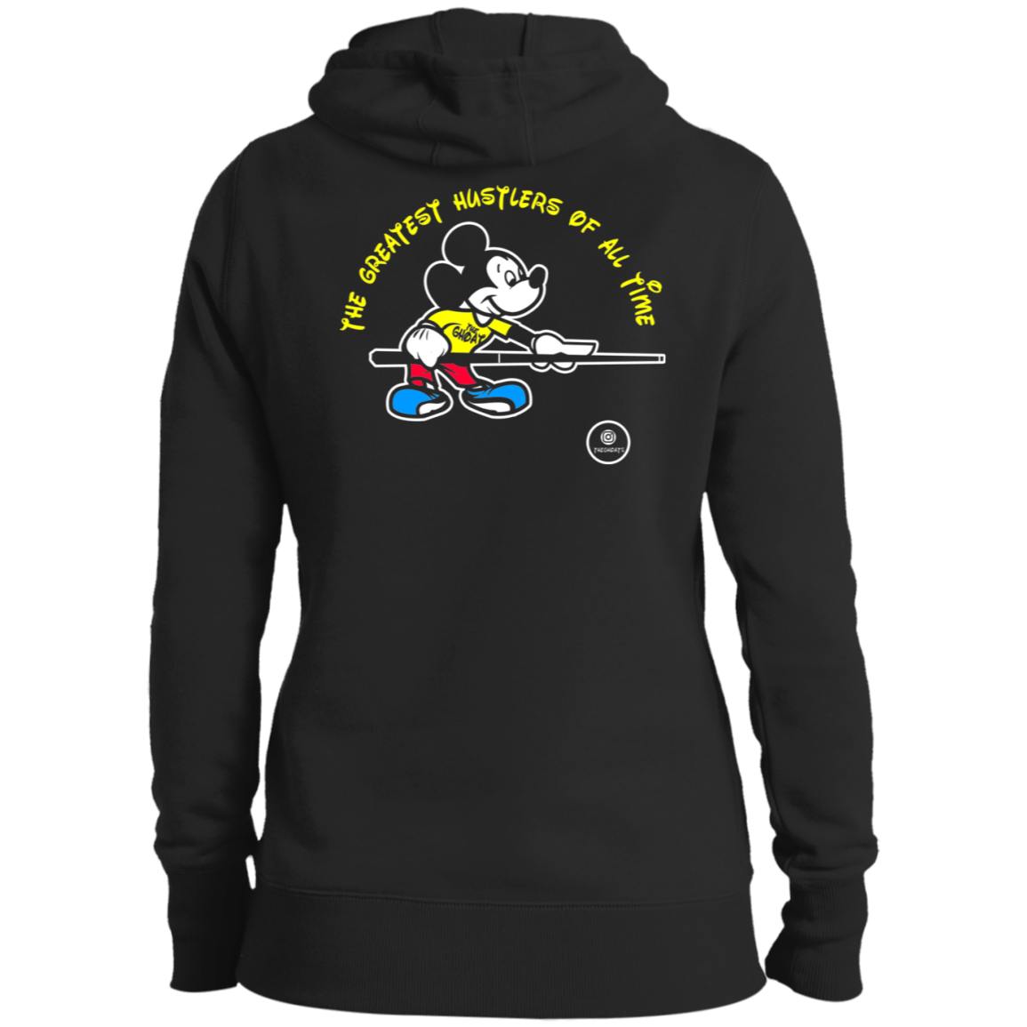 The GHOATS Custom Design #19. Look at the back. Mickey Hustle. Mickey Fan Art. Ladies' Soft Style Hoodie