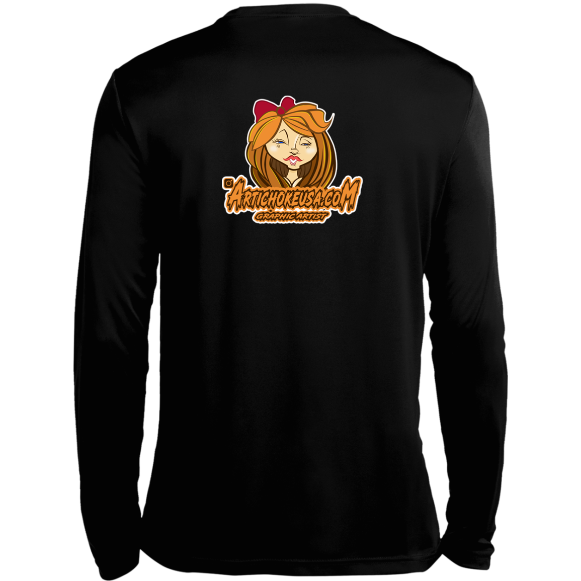 ZZ#21 Characters and Fonts. Aubrey. A show case of my characters and font styles. Long Sleeve Moisture-Wicking Tee