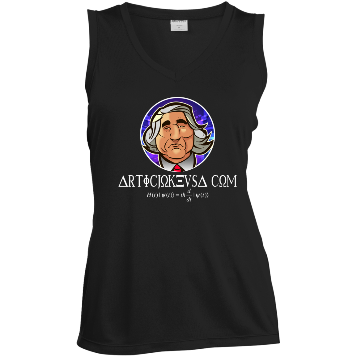 ArtichokeUSA Custom Design. Michio Kaku Fan Art. Ladies' Sleeveless V-Neck