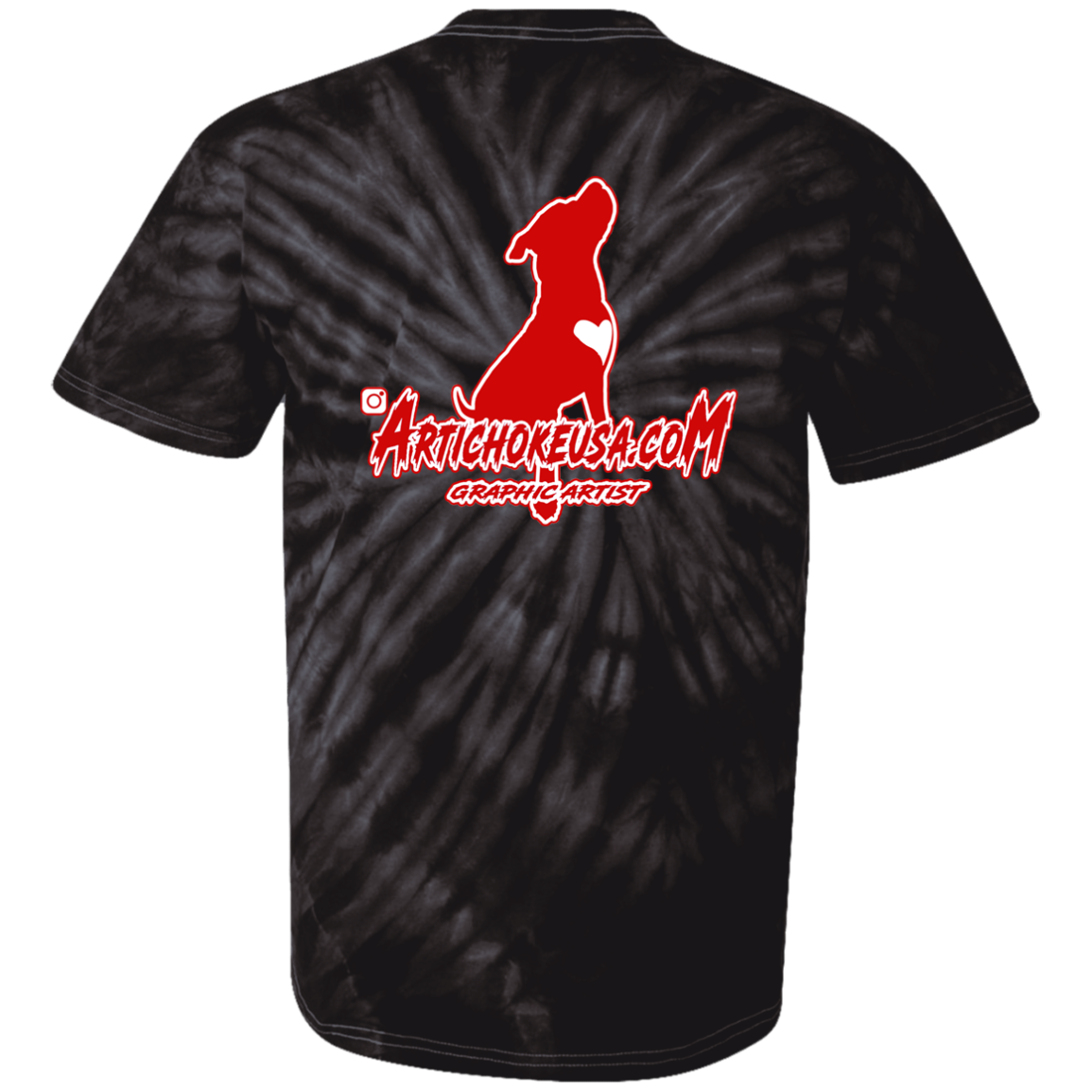 ArtichokeUSA Custom Design. Pitbull Love. 100% Cotton Tie Dye T-Shirt