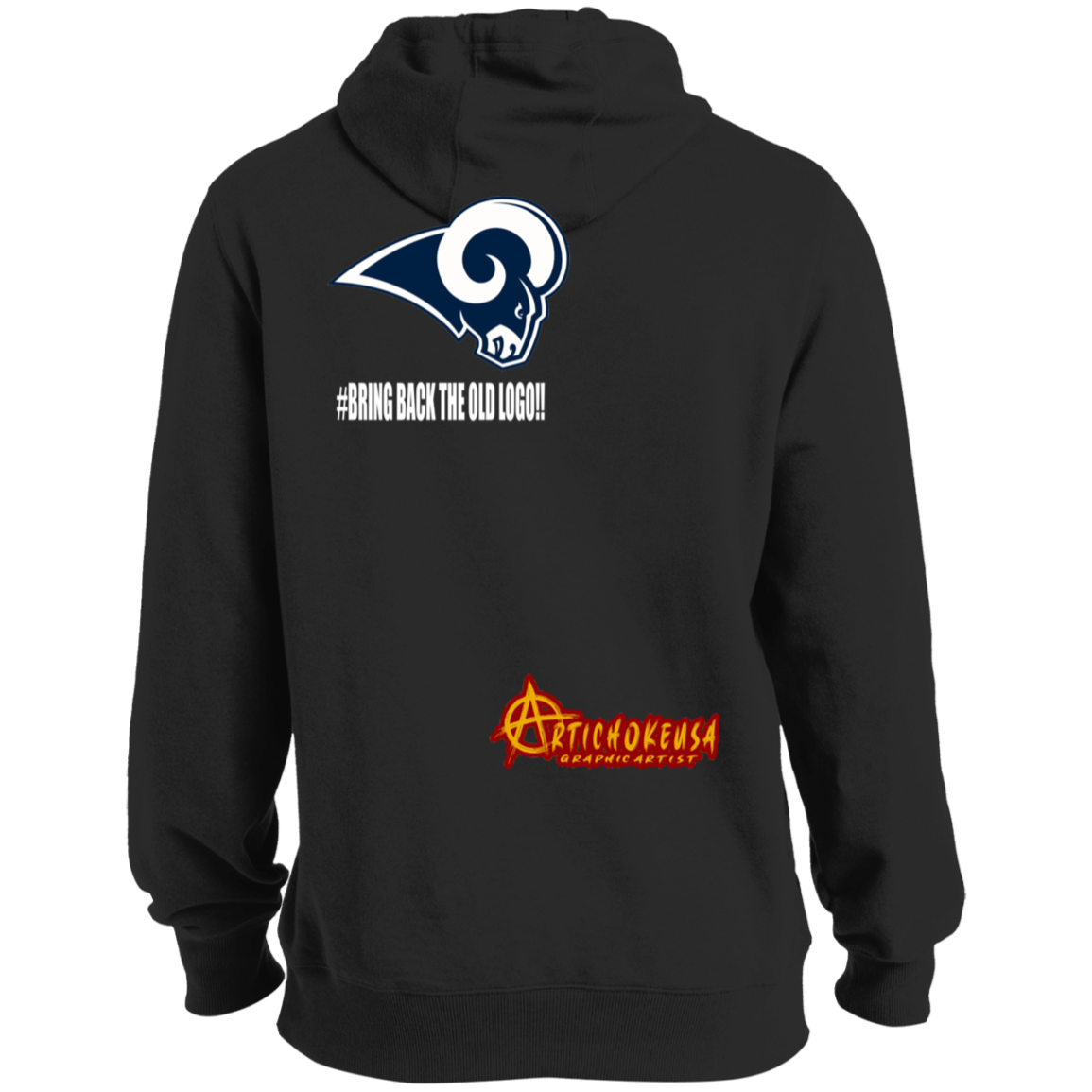 ArtichokeUSA Custom Design. LA Ram's Todd Gurley Jurassic Park Fan Art / Parody. Tall Pullover Hoodie