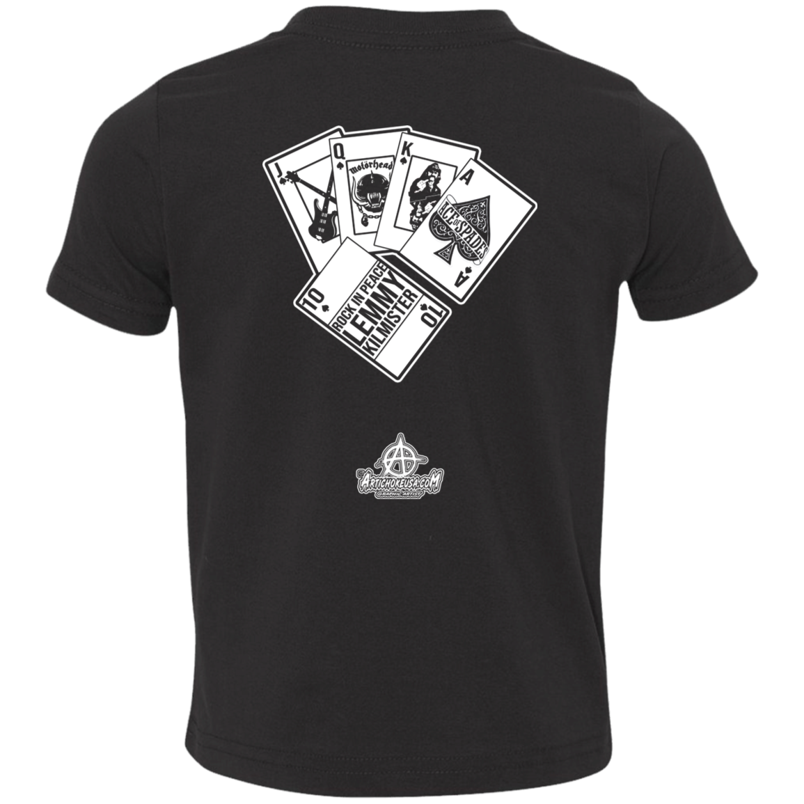 ArtichokeUSA Custom Design. Lemmy Kilmister "Ace of Spades" Tribute Fan Art Version 2 of 2. Toddler Jersey T-Shirt