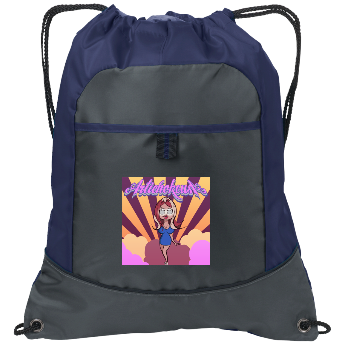 ArtichokeUSA Character and Font Design. Let’s Create Your Own Design Today. Blue Girl. Pocket Cinch Pack