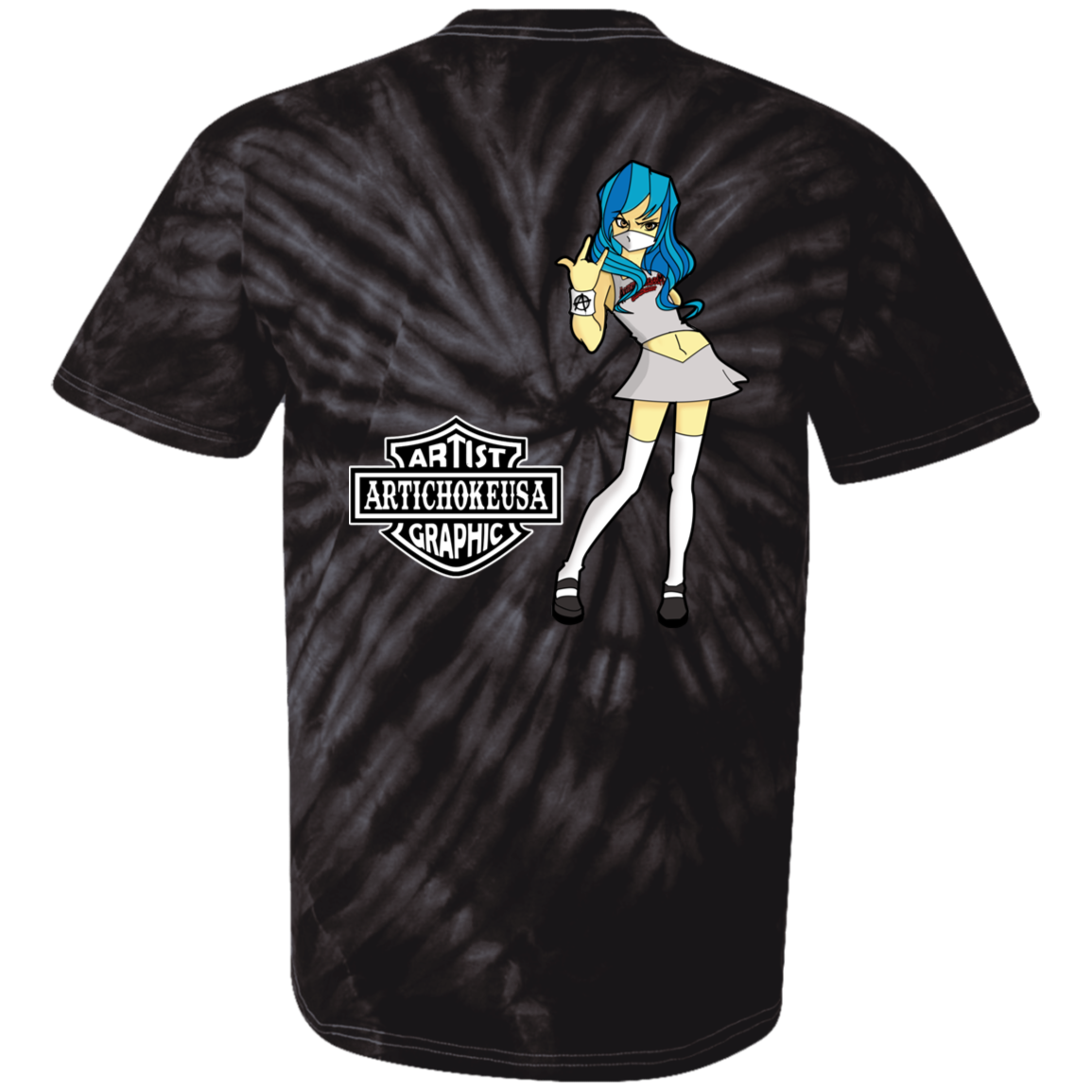 ArtichokeUSA Custom Design. Façade: (Noun) A false appearance that makes someone or something seem more pleasant or better than they really are. Youth Tie Dye T-Shirt