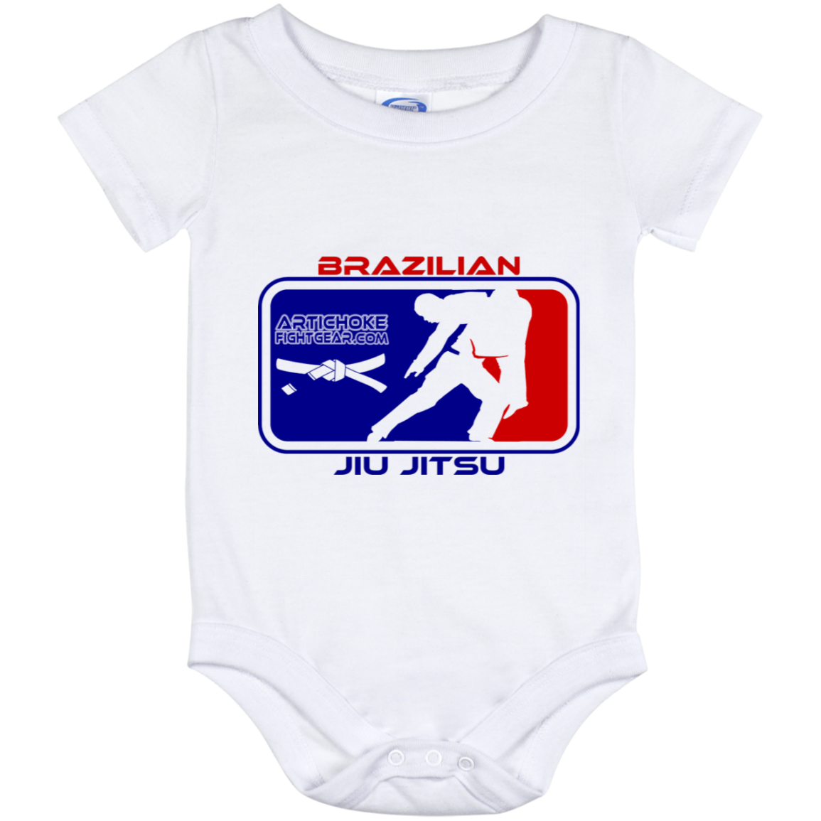Artichoke Fight Gear Custom Design #4. MLB style BJJ. Baby Onesie 12 Month