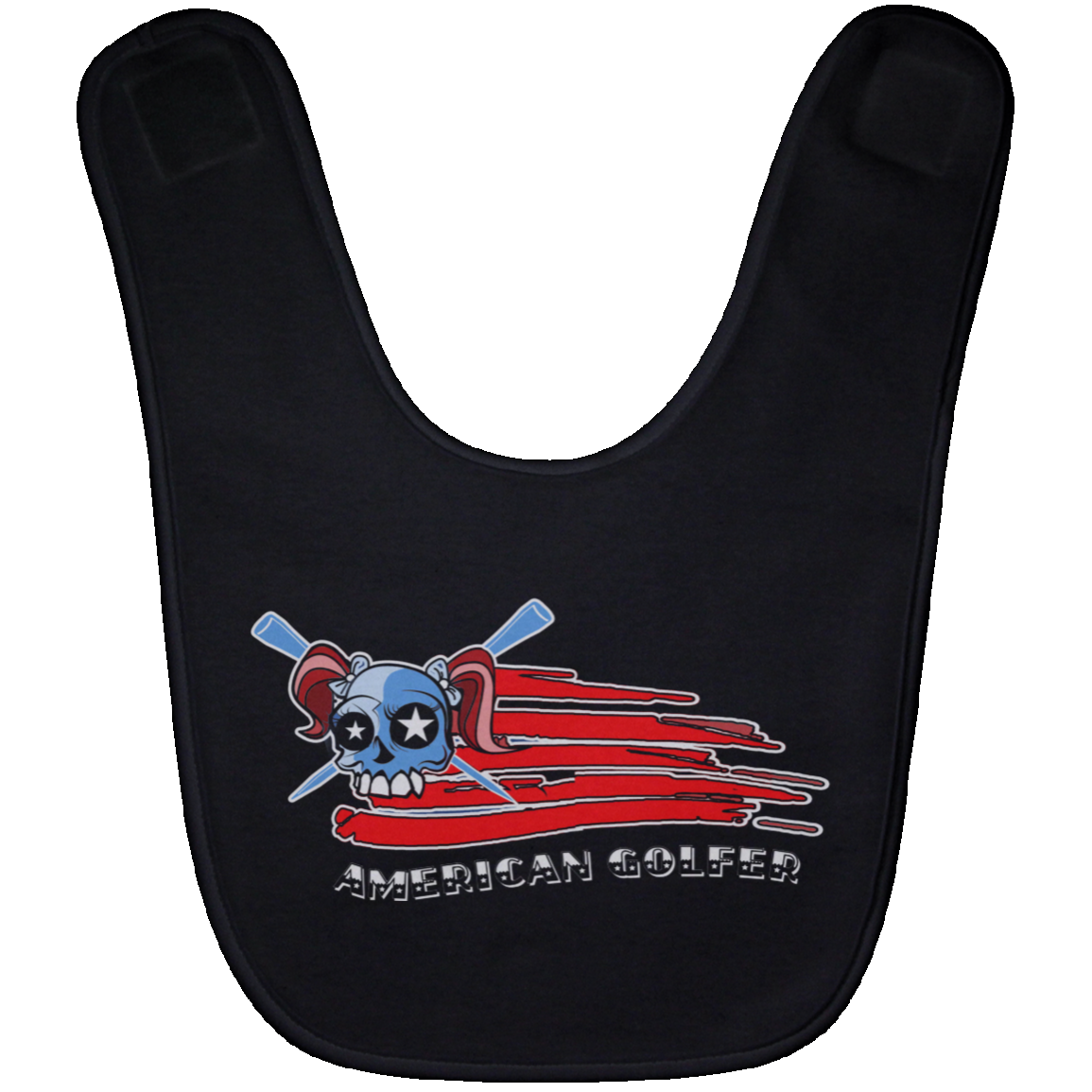 OPG Custom Design #12. American Golfer. Female Edition. Baby Bib