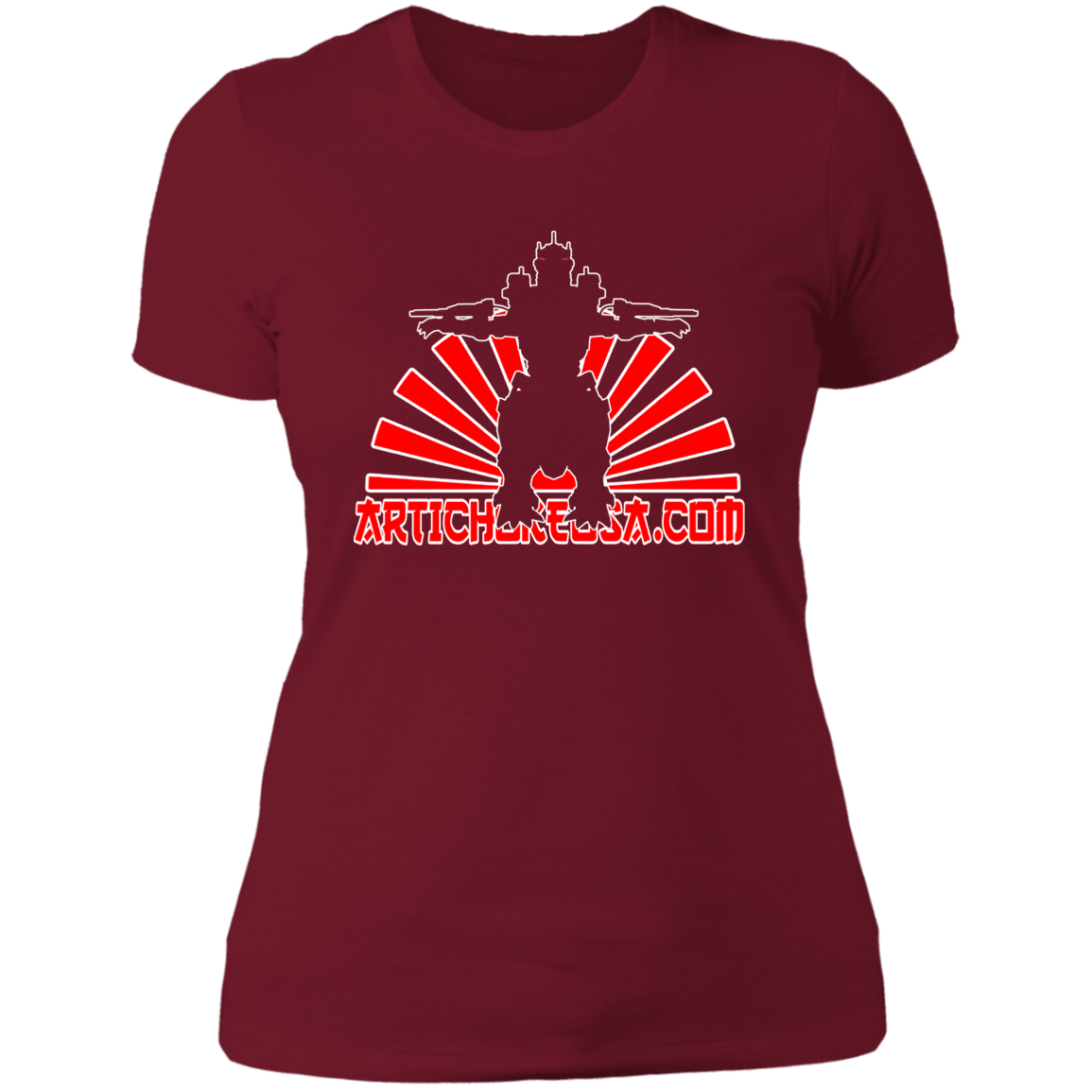ArtichokeUSA Custom Design. Fan Art Mechagodzilla/Godzilla. Ladies' Boyfriend T-Shirt