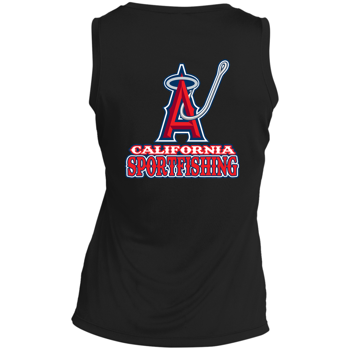 ArtichokeUSA Custom Design. Anglers. Southern California Sports Fishing. Los Angeles Angels Parody. Ladies' Sleeveless V-Neck