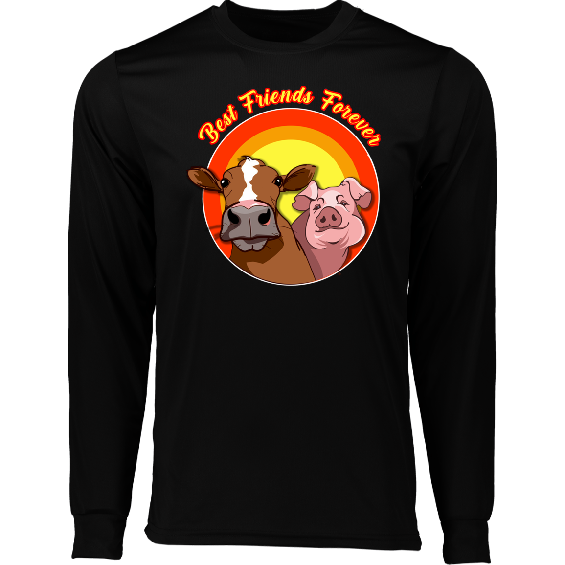 ArtichokeUSA Custom Design. Best Friends Forever. Bacon Cheese Burger. Long Sleeve Moisture-Wicking Tee