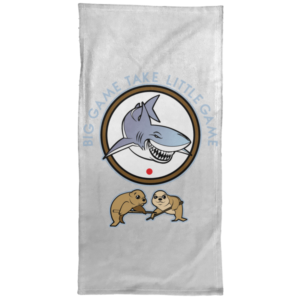 The GHOATS custom design #41. Big Game Take Little Game. Pool/Billiards. Hand Towel - 15x30