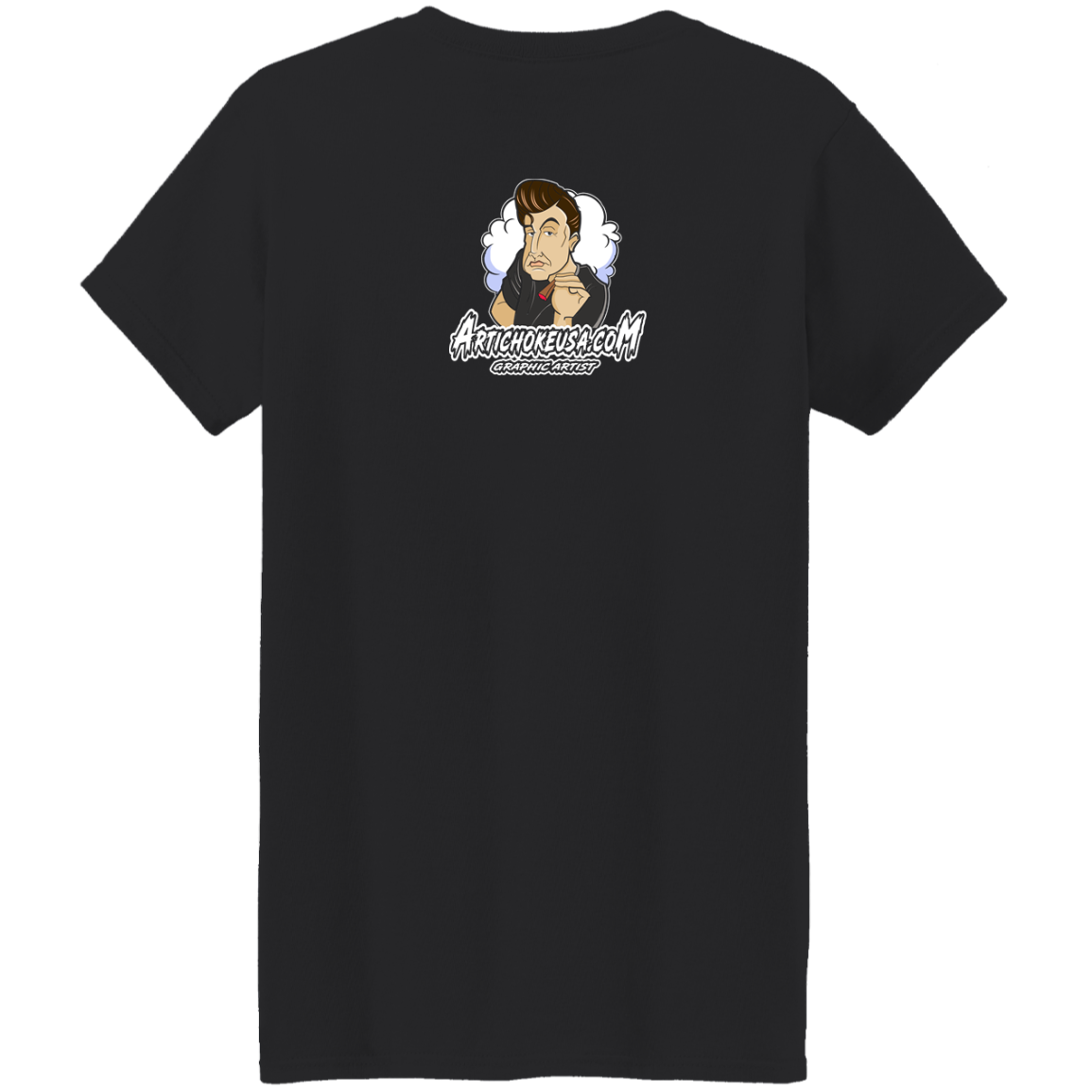 ArtichokeUSA Custom Design. Innovation. Elon Musk Parody Fan Art. Ladies' 5.3 oz. T-Shirt