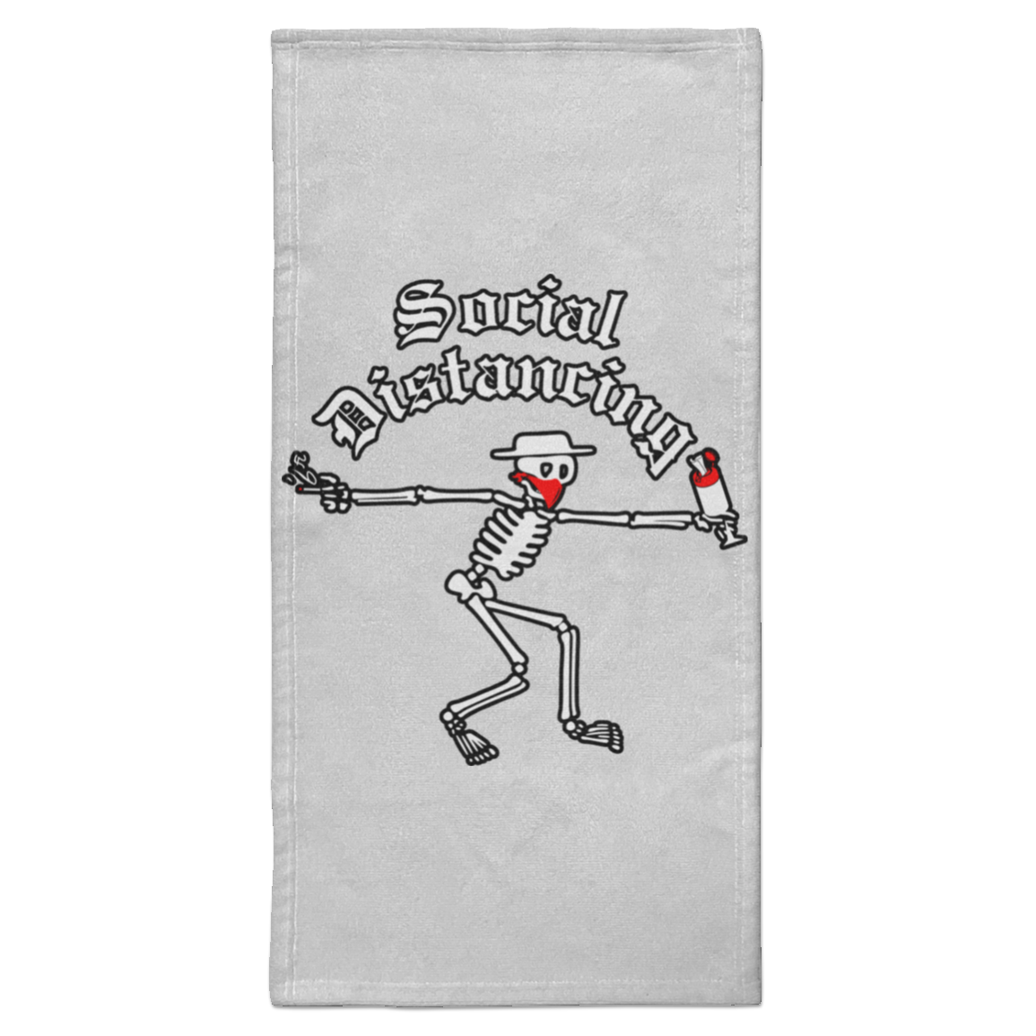 ArtichokeUSA Custom Design. Social Distancing. Social Distortion Parody. Towel - 15x30