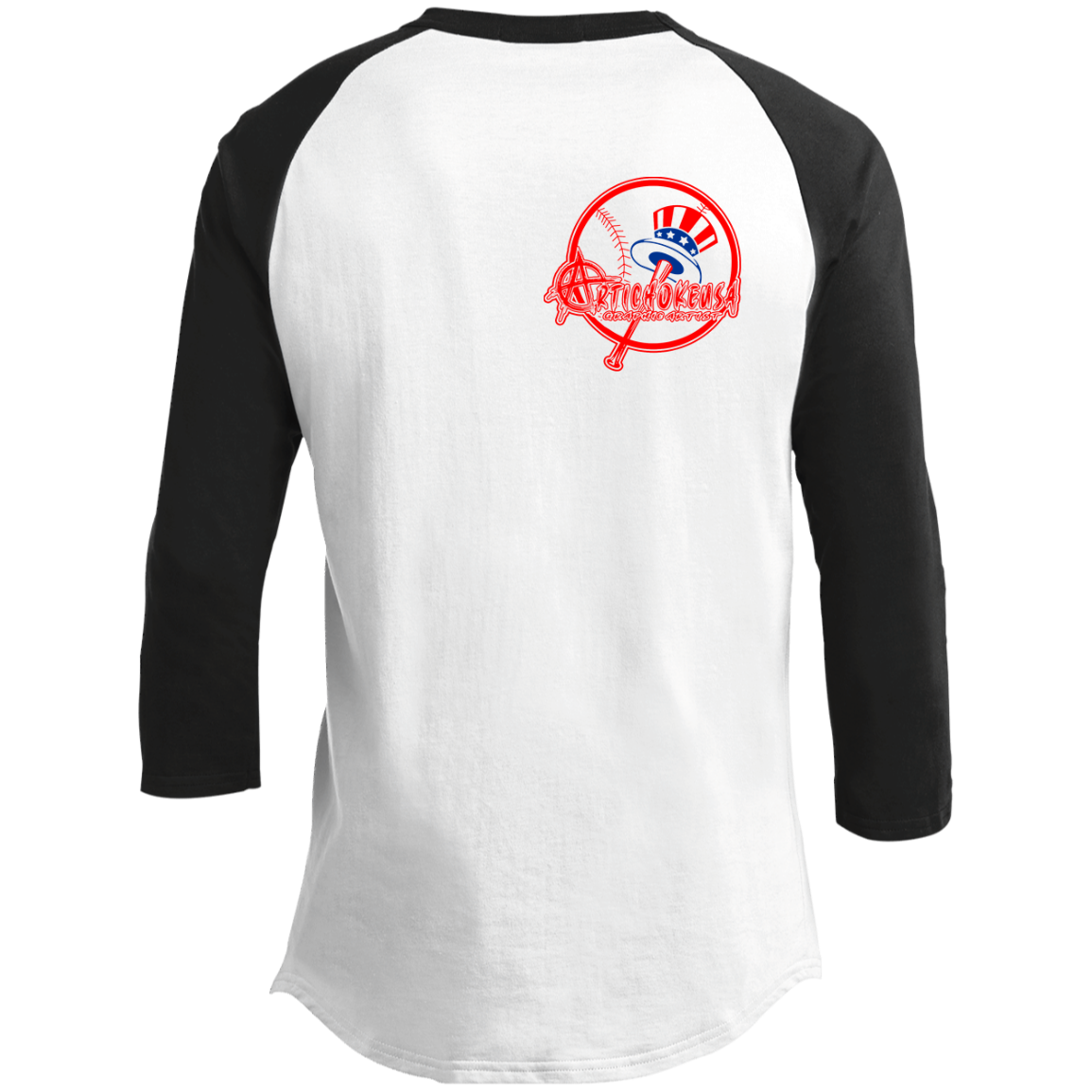 ArtichokeUSA Character and Font Design. Let’s Create Your Own Design Today. Brooklyn. Men's 3/4 Raglan Sleeve Shirt