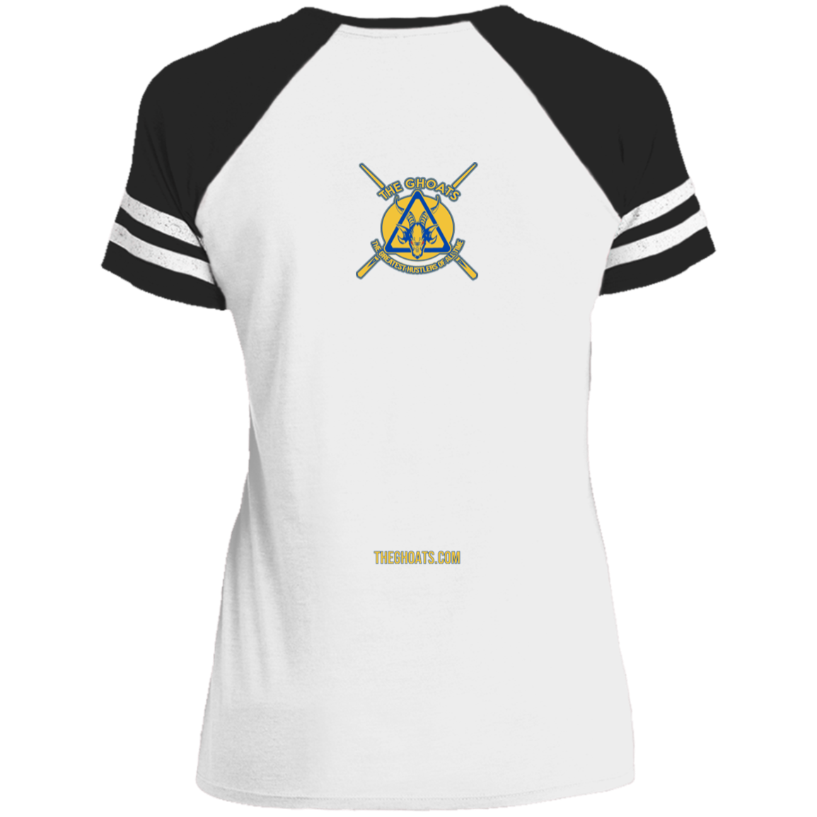 The GHOATS Custom Design. #12 GOLDEN STATE HUSTLERS. Ladies' Game V-Neck T-Shirt
