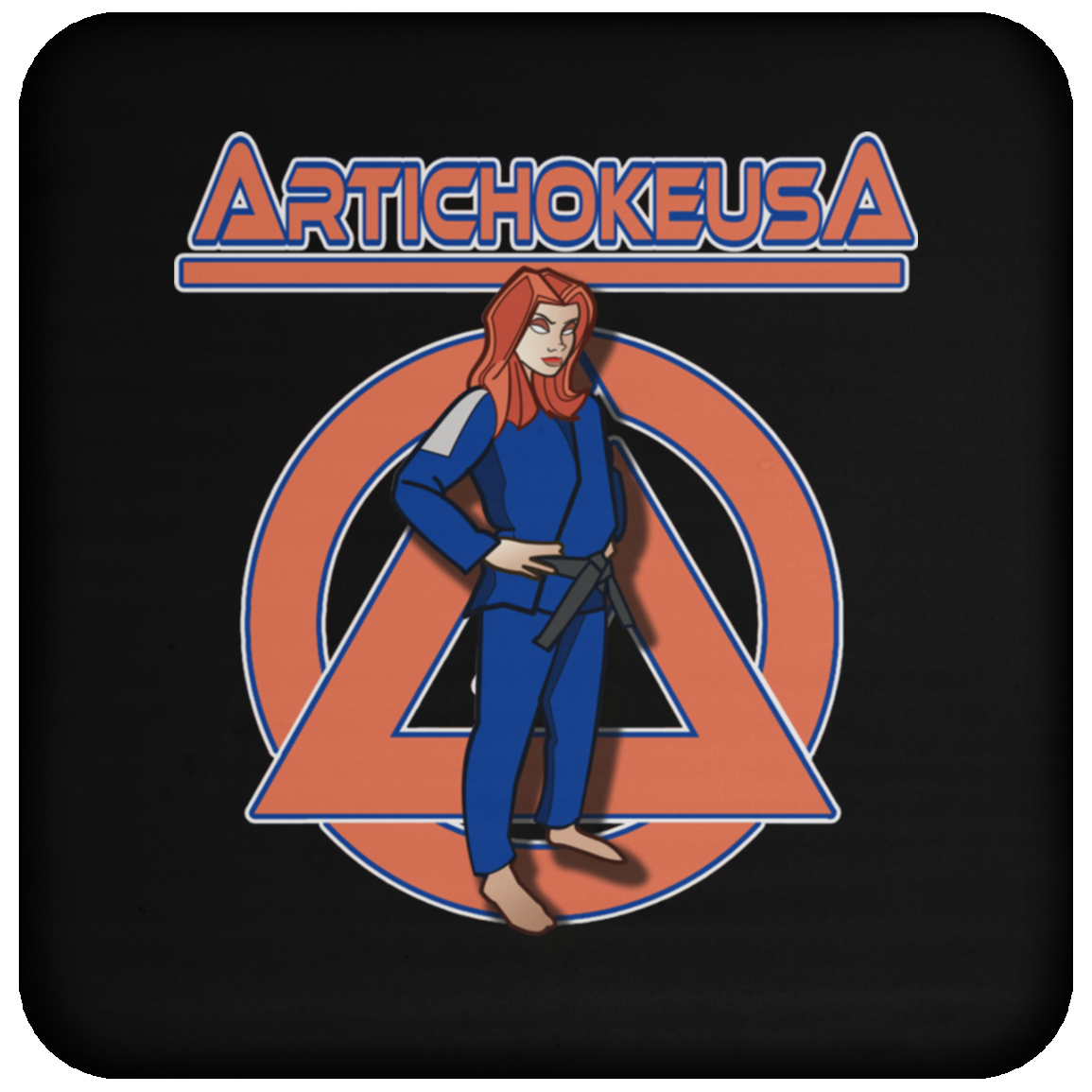 ArtichokeUSA Character and Font design. Let's Create Your Own Team Design Today. Amber. Coaster