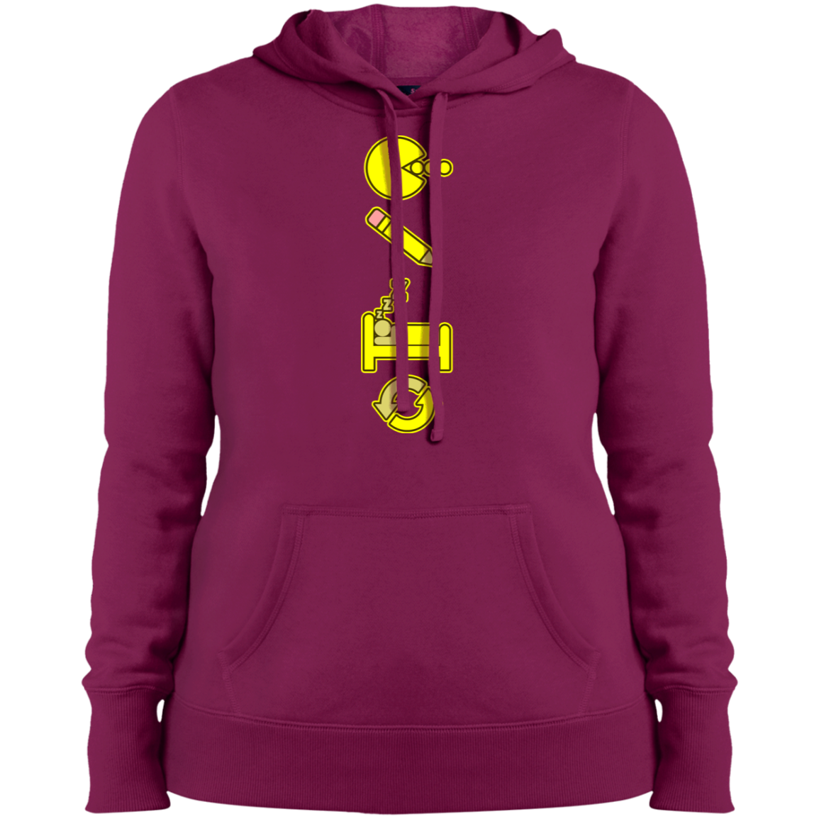 Artichoke Custom Design. Eat. Draw. Sleep. Repeat. Ladies' Pullover Hooded Sweatshirt