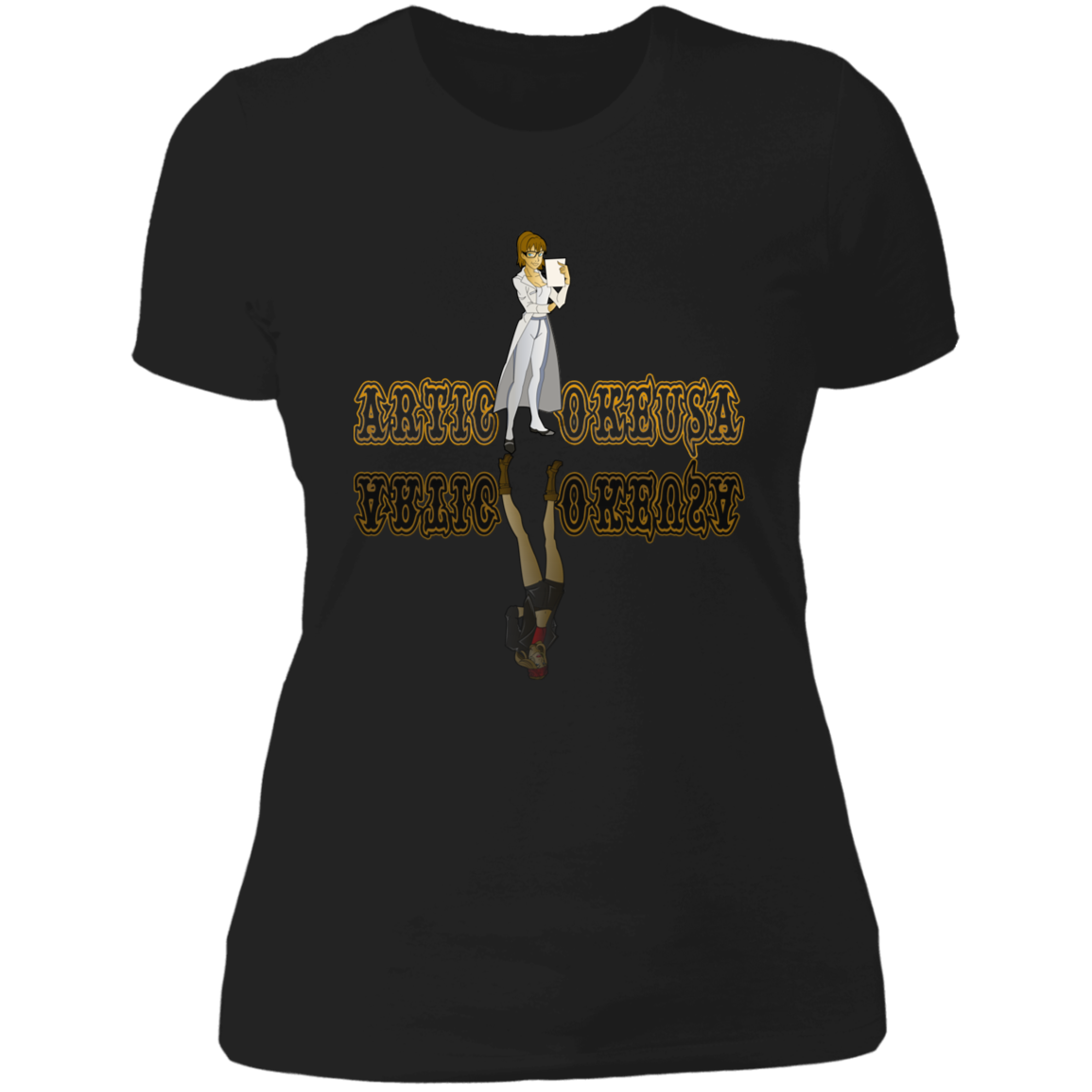 ArtichokeUSA Custom Design. Façade: (Noun) A false appearance that makes someone or something seem more pleasant or better than they really are. Ladies' Boyfriend T-Shirt