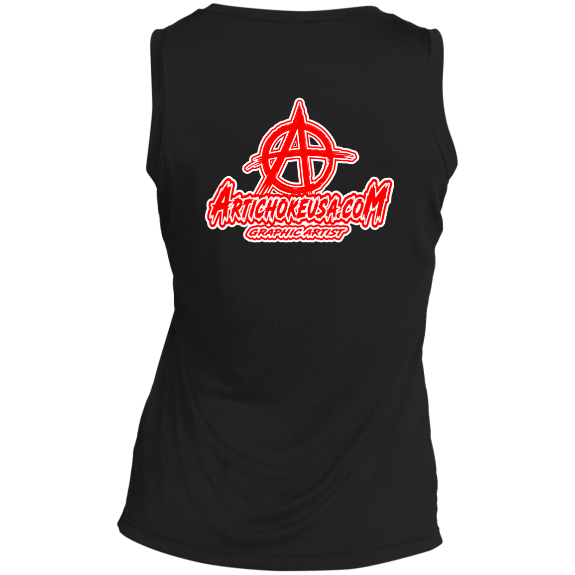ArtichokeUSA Custom Design. Metallica Style Logo. Let's Make One For Your Project. Ladies' Sleeveless V-Neck