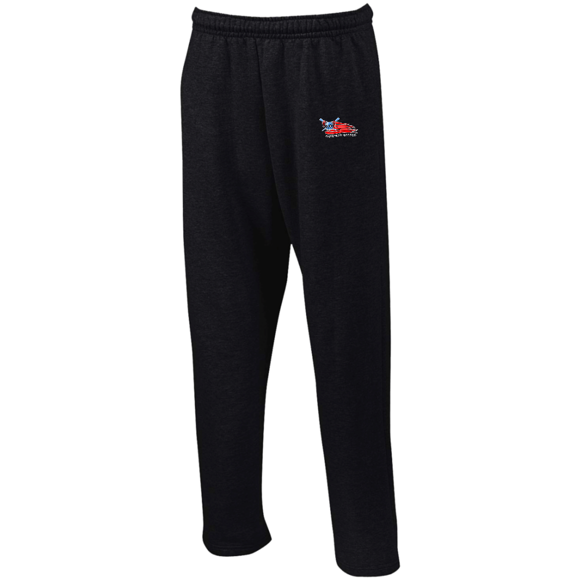 OPG Custom Design #12. American Golfer. Female Edition. Open Bottom Sweatpants with Pockets