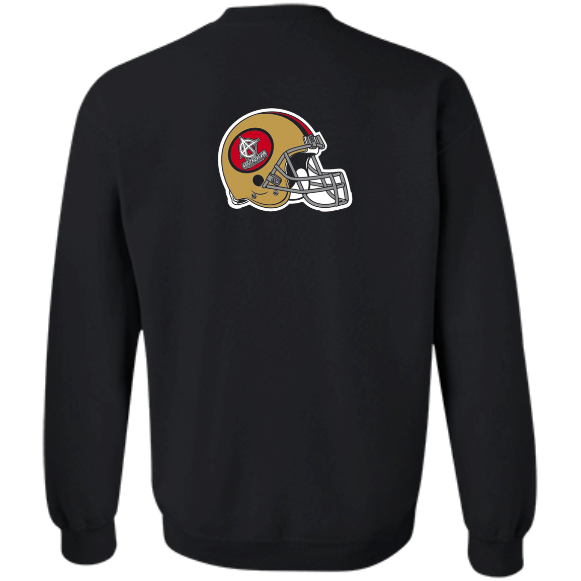 ArtichokeUSA Custom Design #50. 9ers Love. SF 49ers Fan Art. Let's Make Your Own Custom Team Shirt. Crewneck Pullover Sweatshirt