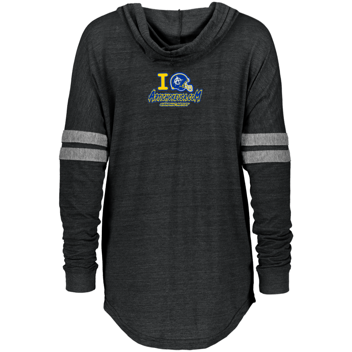 ArtichokeUSA Custom Design. Los Ramgeles. Fan Art. Ladies' Hooded Low Key Pullover