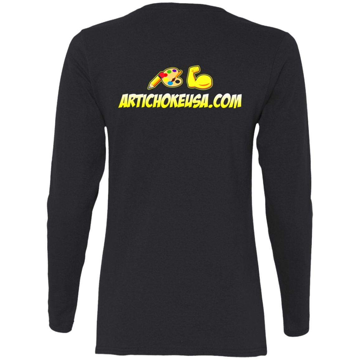 ArtichokeUSA Custom Design. Art Strong. Ladies' Cotton LS T-Shirt