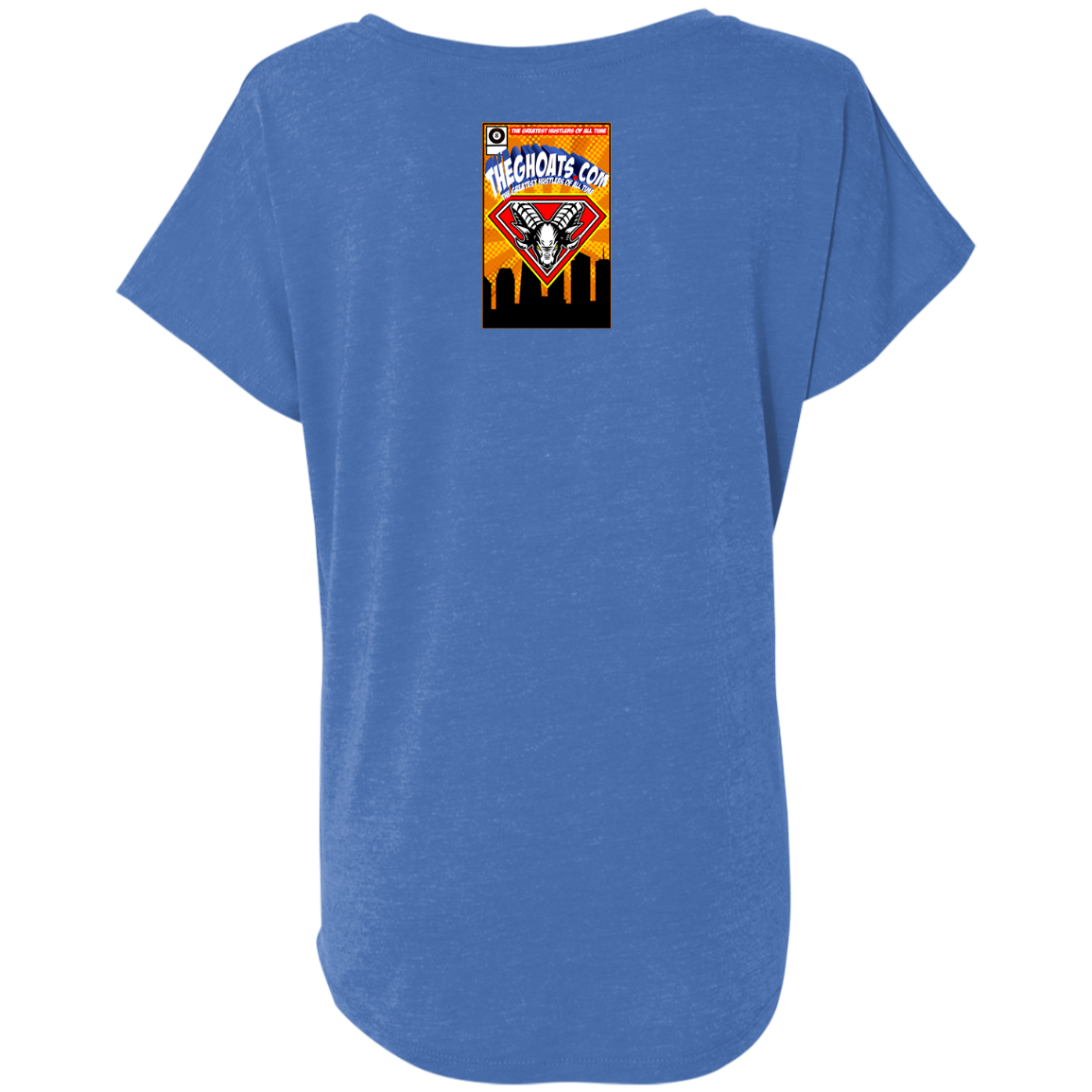 The GHOATS Custom Design. #38 Super 3. APA League. Ladies' Triblend Dolman Sleeve