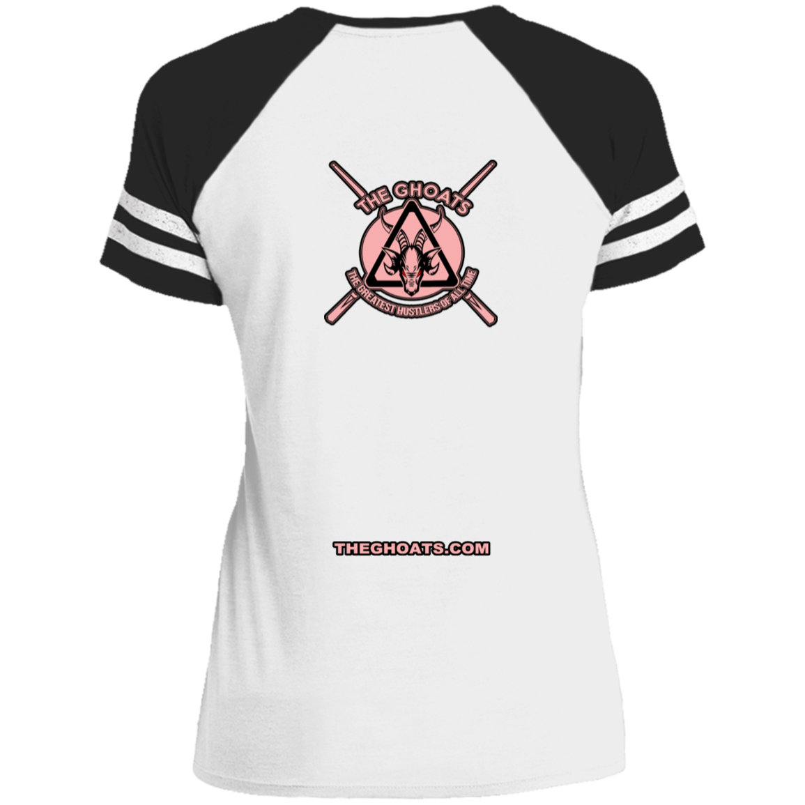 The GHOATS Custom Design #9. Ying Yang. Pool Love Peace. Ladies' Game V-Neck T-Shirt